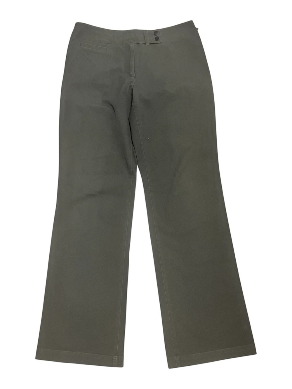 Eileen Fisher Woodland Green Tab Waist Dress Trouser Pants Flat Front- Size S